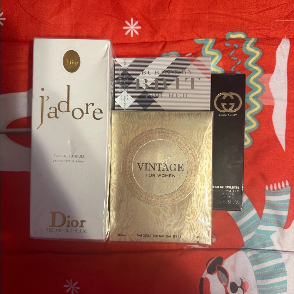 Variety of unused perfumes